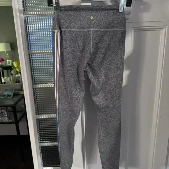 Spiritual Gangster Heather Gray High-Rise Multi Colored Stripes  Leggings Size S - Picture 4 of 13